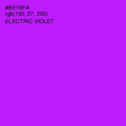 #BE1BFA - Electric Violet Color Image