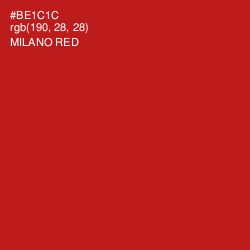 #BE1C1C - Milano Red Color Image