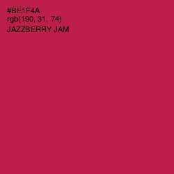 #BE1F4A - Jazzberry Jam Color Image