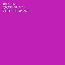 #BE1FB5 - Violet Eggplant Color Image