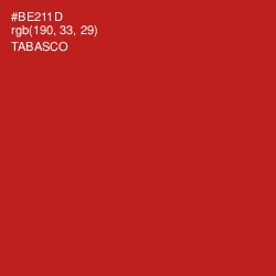 #BE211D - Tabasco Color Image