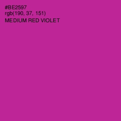 #BE2597 - Medium Red Violet Color Image