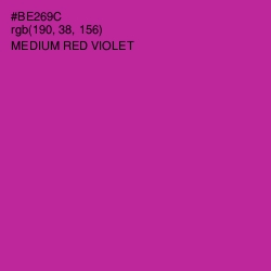 #BE269C - Medium Red Violet Color Image