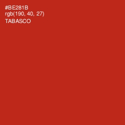 #BE281B - Tabasco Color Image