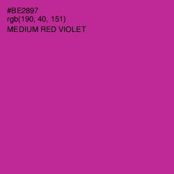 #BE2897 - Medium Red Violet Color Image