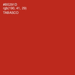 #BE291D - Tabasco Color Image