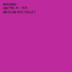 #BE299D - Medium Red Violet Color Image