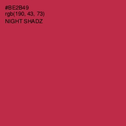 #BE2B49 - Night Shadz Color Image