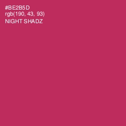 #BE2B5D - Night Shadz Color Image