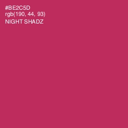 #BE2C5D - Night Shadz Color Image