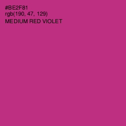 #BE2F81 - Medium Red Violet Color Image