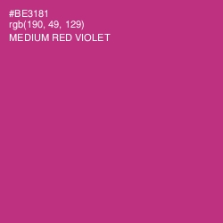 #BE3181 - Medium Red Violet Color Image