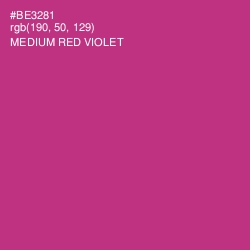 #BE3281 - Medium Red Violet Color Image