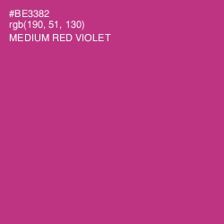 #BE3382 - Medium Red Violet Color Image