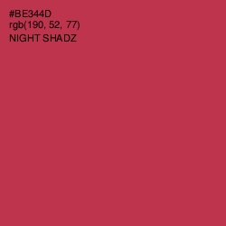 #BE344D - Night Shadz Color Image