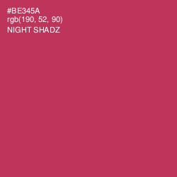#BE345A - Night Shadz Color Image
