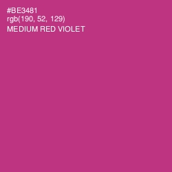 #BE3481 - Medium Red Violet Color Image