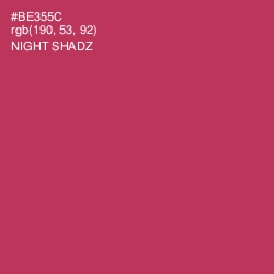 #BE355C - Night Shadz Color Image