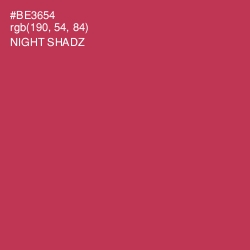 #BE3654 - Night Shadz Color Image