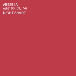 #BE3B4A - Night Shadz Color Image