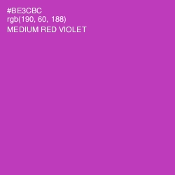 #BE3CBC - Medium Red Violet Color Image