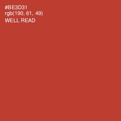 #BE3D31 - Well Read Color Image