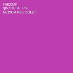 #BE3DAF - Medium Red Violet Color Image