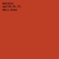 #BE3E25 - Well Read Color Image