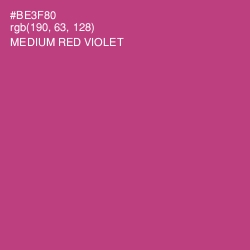 #BE3F80 - Medium Red Violet Color Image