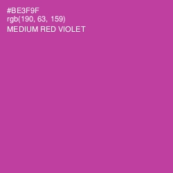 #BE3F9F - Medium Red Violet Color Image