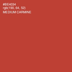 #BE4034 - Medium Carmine Color Image