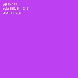 #BE40F3 - Amethyst Color Image