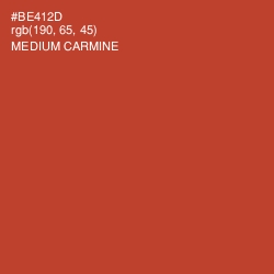 #BE412D - Medium Carmine Color Image