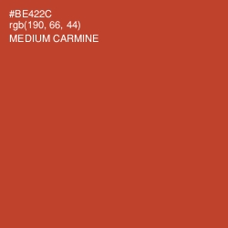 #BE422C - Medium Carmine Color Image