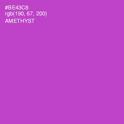#BE43C8 - Amethyst Color Image