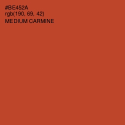 #BE452A - Medium Carmine Color Image