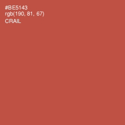 #BE5143 - Crail Color Image