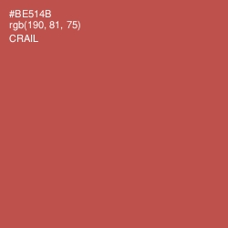 #BE514B - Crail Color Image