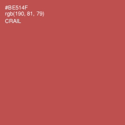 #BE514F - Crail Color Image