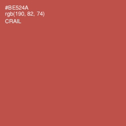 #BE524A - Crail Color Image
