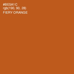 #BE5A1C - Fiery Orange Color Image