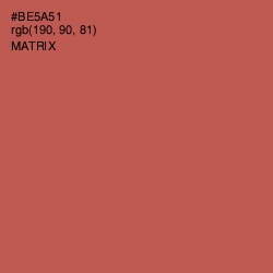 #BE5A51 - Matrix Color Image