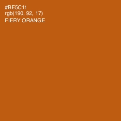 #BE5C11 - Fiery Orange Color Image