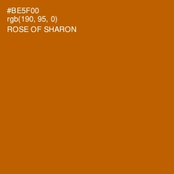 #BE5F00 - Rose of Sharon Color Image
