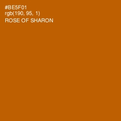 #BE5F01 - Rose of Sharon Color Image