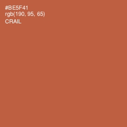 #BE5F41 - Crail Color Image
