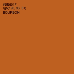 #BE601F - Bourbon Color Image