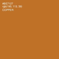 #BE7127 - Copper Color Image