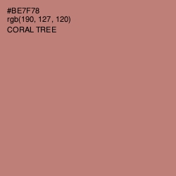 #BE7F78 - Coral Tree Color Image