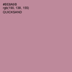 #BE8A9B - Quicksand Color Image